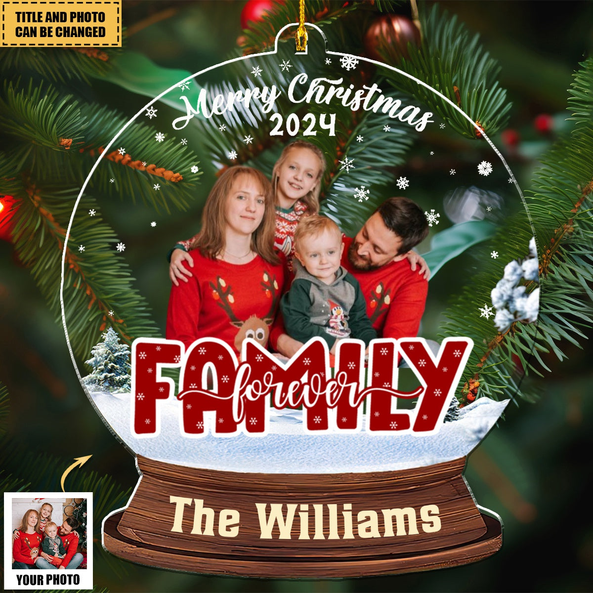 Family Forever - Personalized Custom Acrylic Ornament