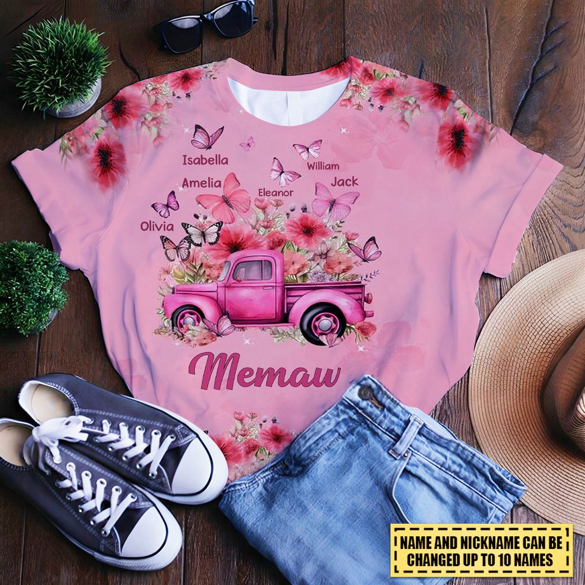 Personalized Pink T-Shirt - Gift For Grandma