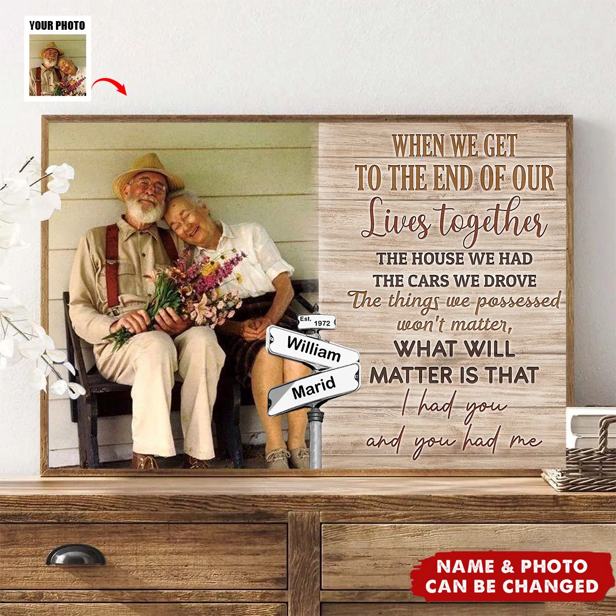 I Had You And You Had Me Wooden - Personalized Poster Gifts For Couples