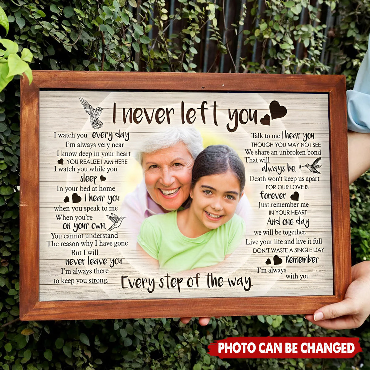 I Never Left You, Personalized Memorial Canvas with Loving Message