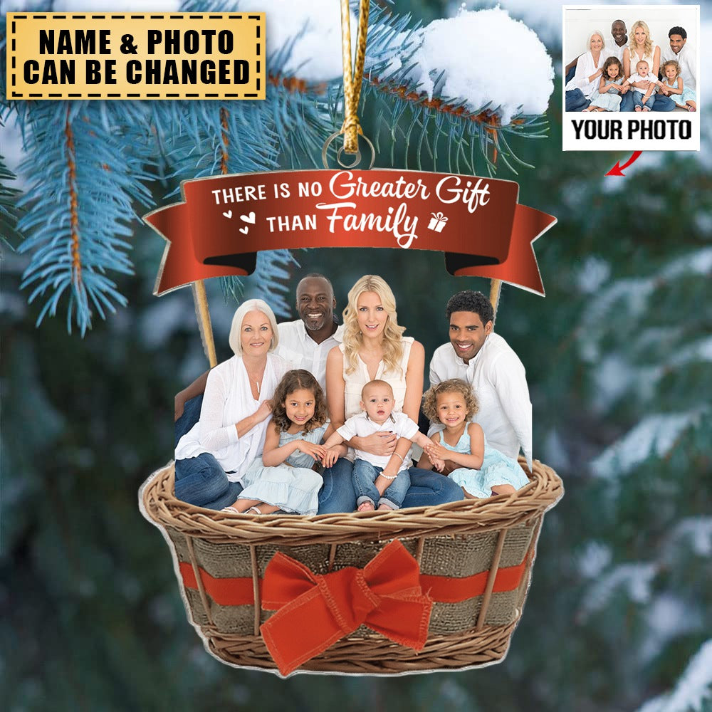 Photo Background Removal - Custom Ornament from Photo - Gift for Friends - There Is No Greater Gift Than Family