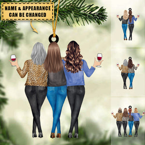 Besties, Tolerating, Bonding Over, Keeping Each Other Sane - Personalized Christmas Ornament