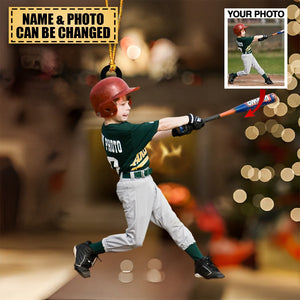 Personalized Ornament Gifts For Baseball Lovers - Custom Ornaments Gift For Kids - Baseball Player Ornament