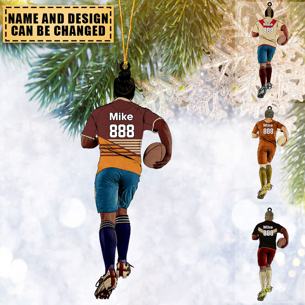 Custom Personalized Chrismas Ornament Rugby Gift, Gifts For Rugby Lovers