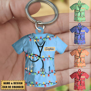 Personalized Nurse Scrubs - Gift For Nurse Acrylic Keychain