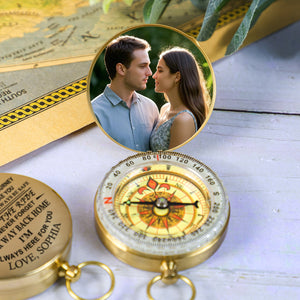 Custom Photo I'm Always Here For You - Personalized Compass