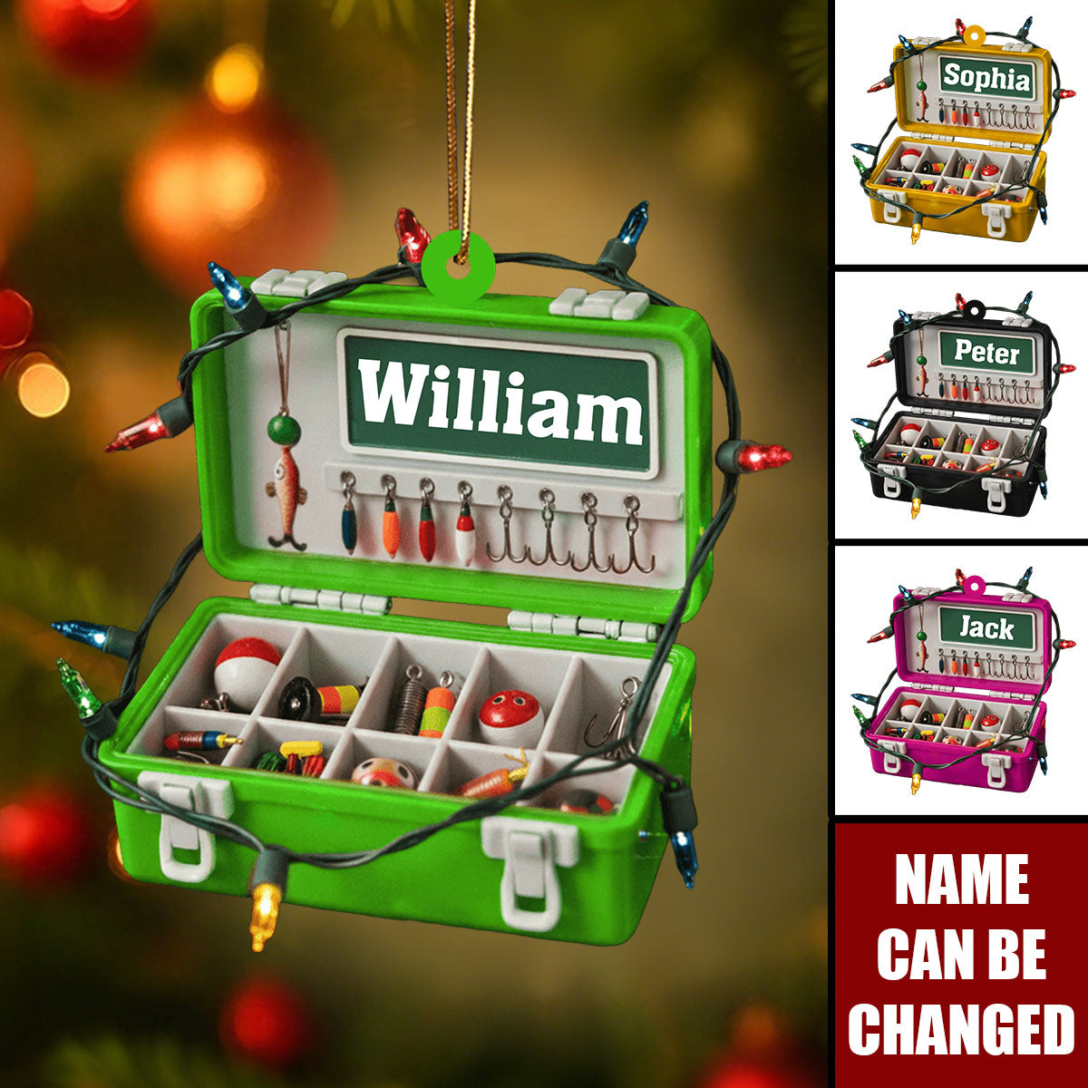 Merry Fishmas - Personalized Fishing Ornament