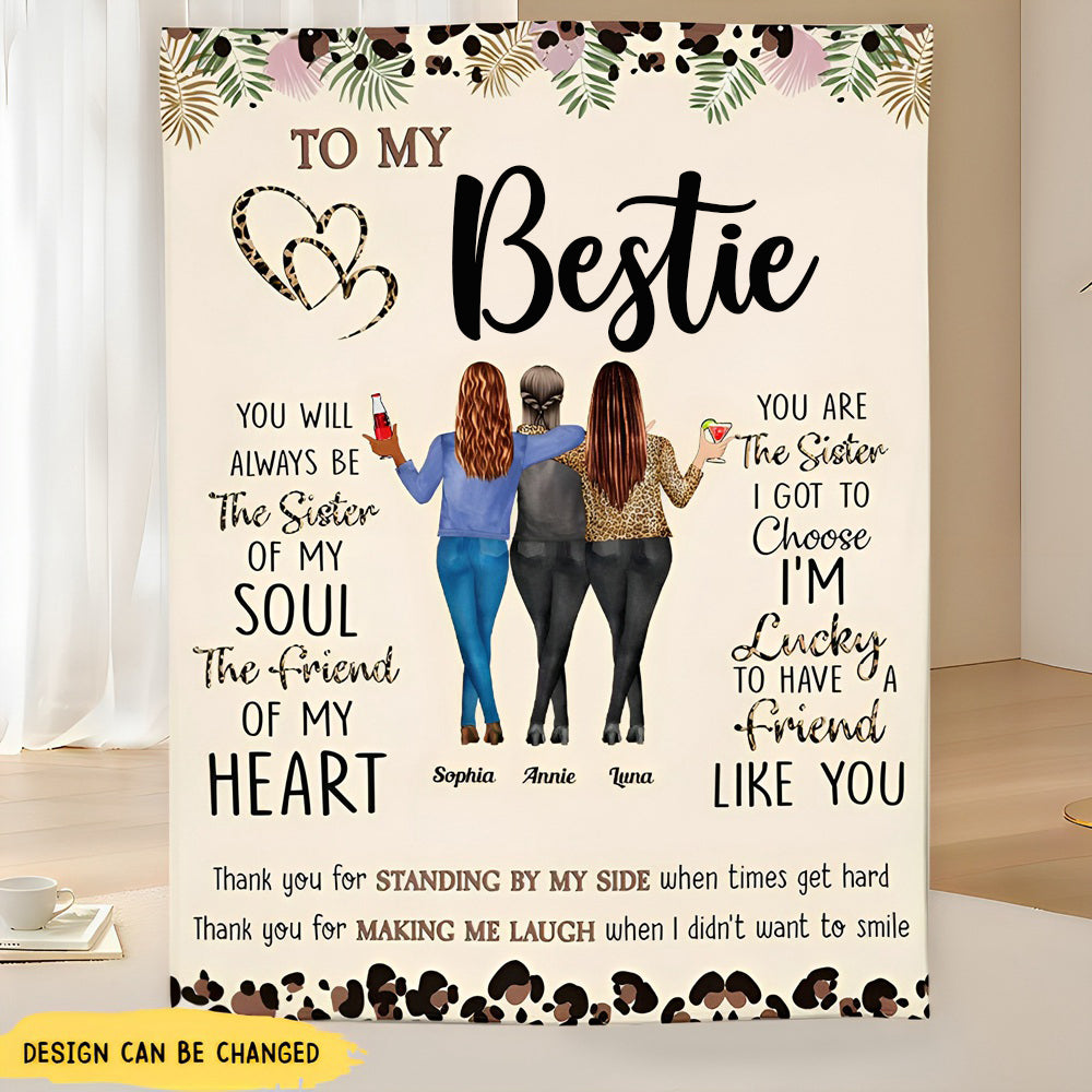 Thank You For Standing By My Side Friendship - Personalized Blanket