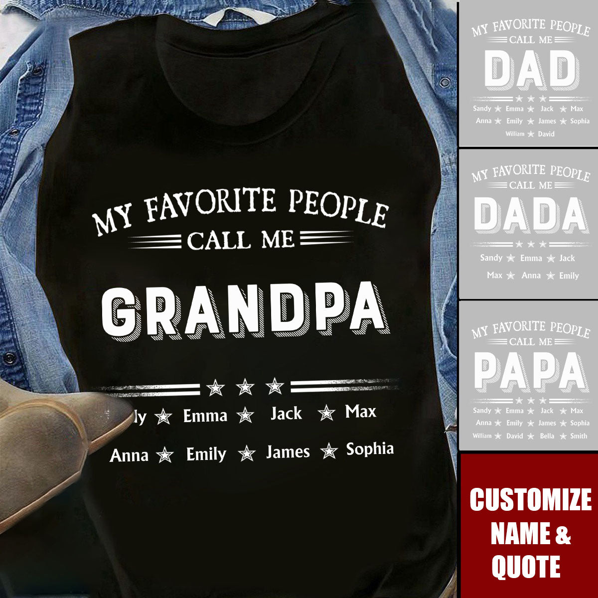 Custom My Favorite People Call Me Papa Father's Day