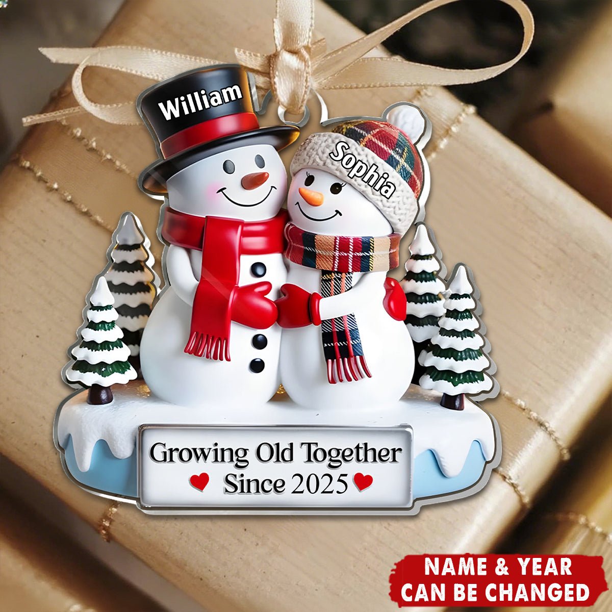 Love Is In The Air - Personalized 1-Layer Acrylic Ornament