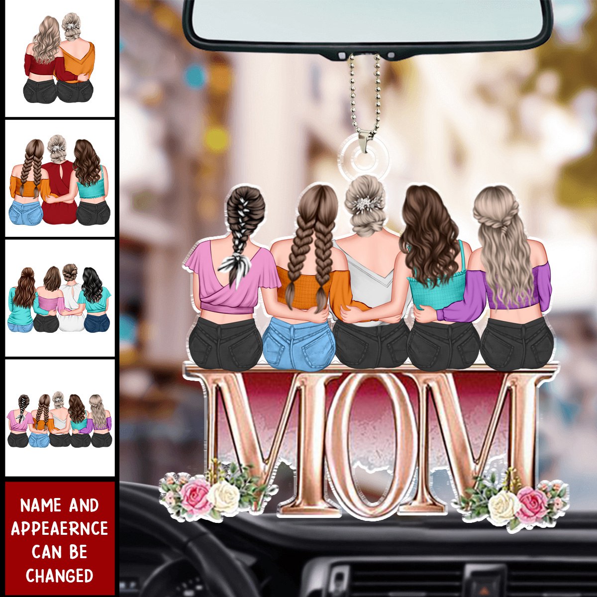 Mom Sat With Us - Personalized Car Ornament