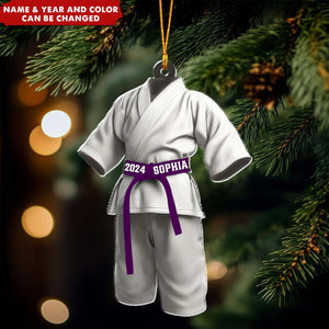 Custom Karate Taekwondo Uniform Acrylic Ornament Gift, Martial Arts Gift, Karate Sports