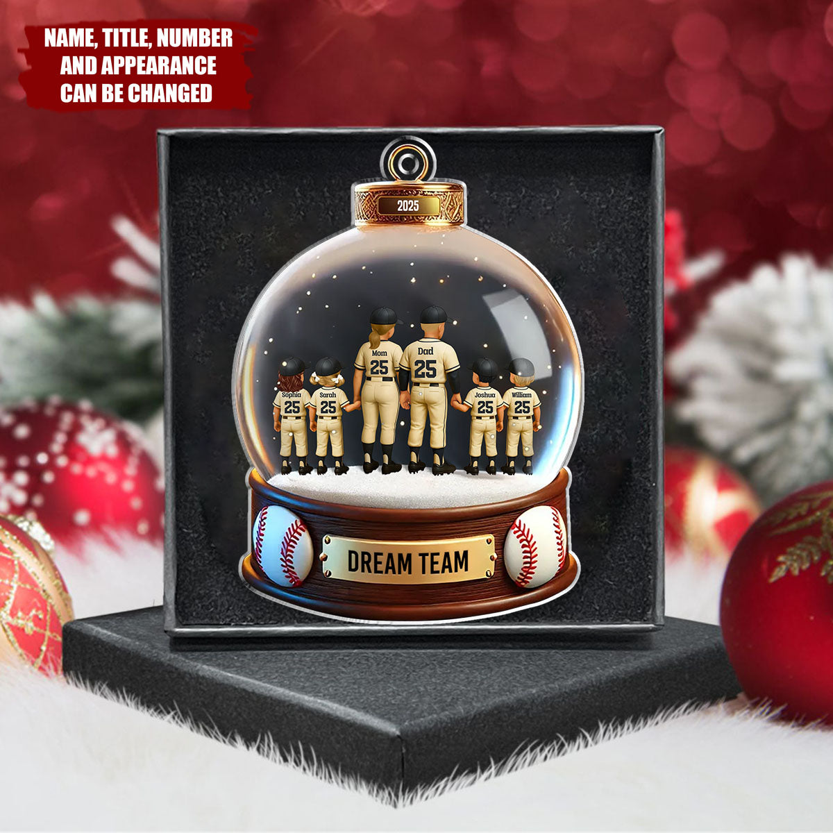 Baseball Family Sport Lover - Personalized Acrylic Flat Ornament