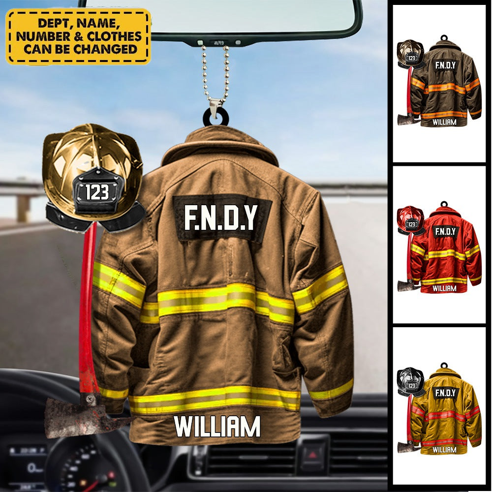 Personalized Firefighter Helmet Keychain-Gift For Firefighter - newsvips