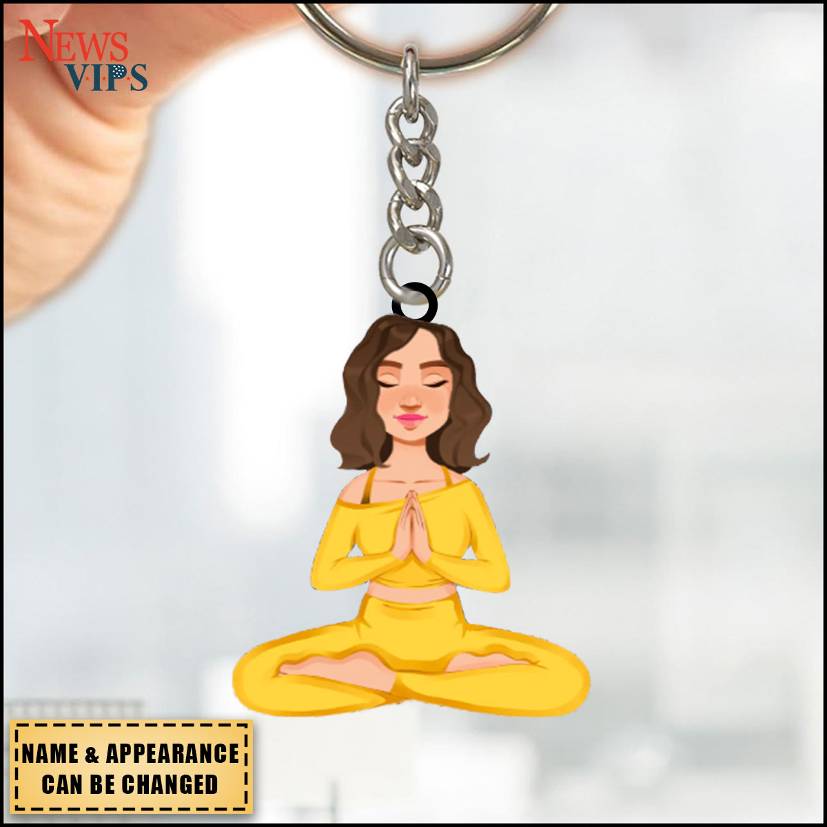 Yoga Girl - Personalized Keychain