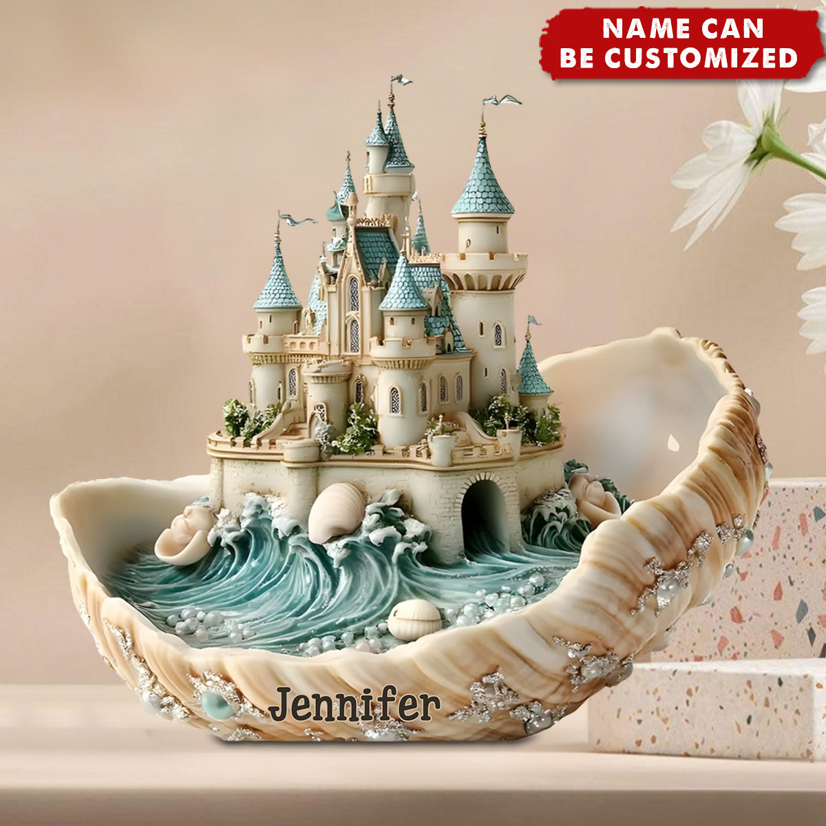 Seashell Castle Souvenir Gift - Personalized Sea Lover Acrylic Plaque