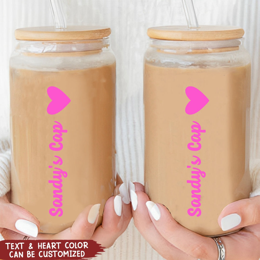 Name Glass Can - Personalized Clear Glass Cup For Him Her