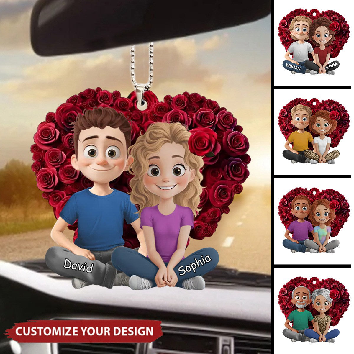 Partners In Crime And In Love - Couple Personalized Acrylic Ornament - Gift For Husband Wife, Anniversary