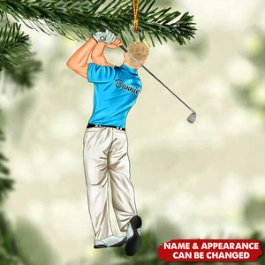 Playing Golf - Personalized Christmas Ornament