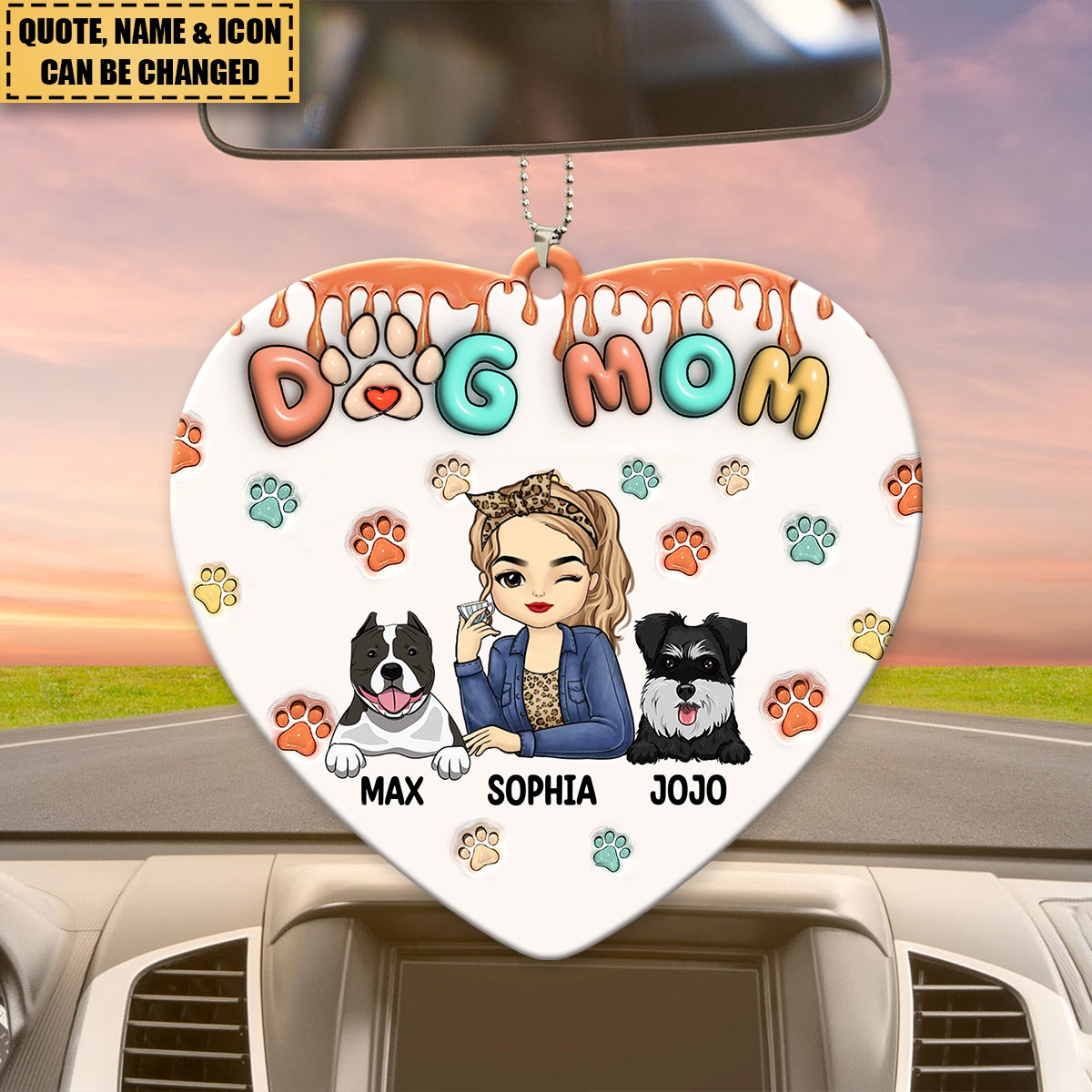 The Road To My Heart Is Filled With Paw Prints - Dog & Cat Personalized Acrylic Ornament