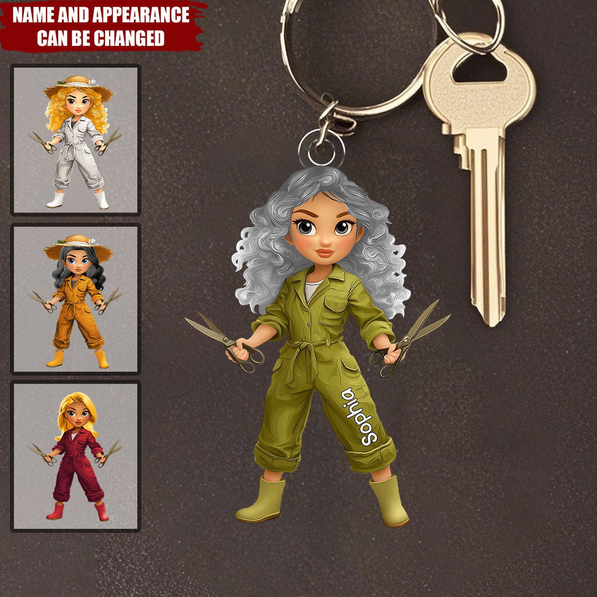 Crazy Plant Lady - Personalized Acrylic Keychain