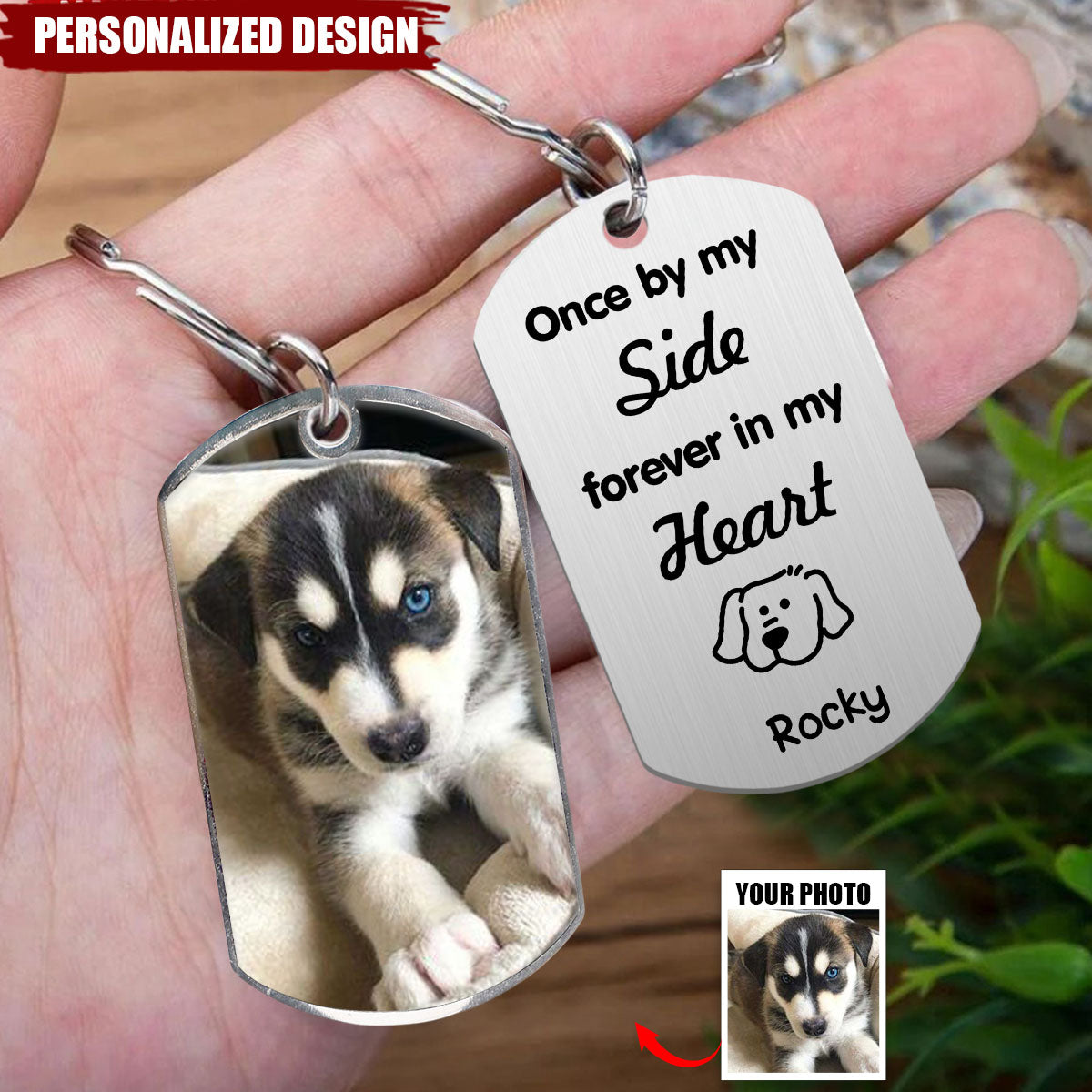 Custom Photo Don't Cry For Me Mom - Memorial Personalized Keychain - Sympathy Gift For Pet Lovers