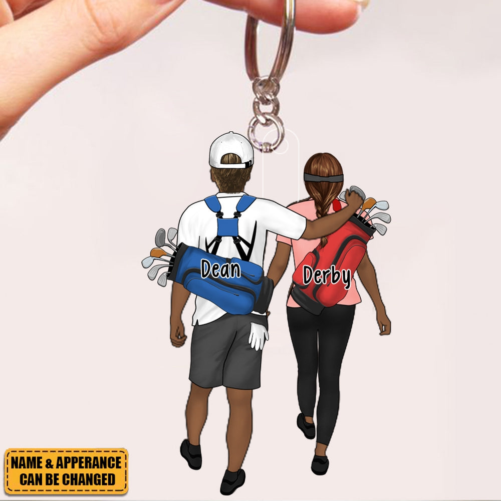 Golf Couple For Life - Personalized Acrylic Keychain, Gifts For Golf Lovers