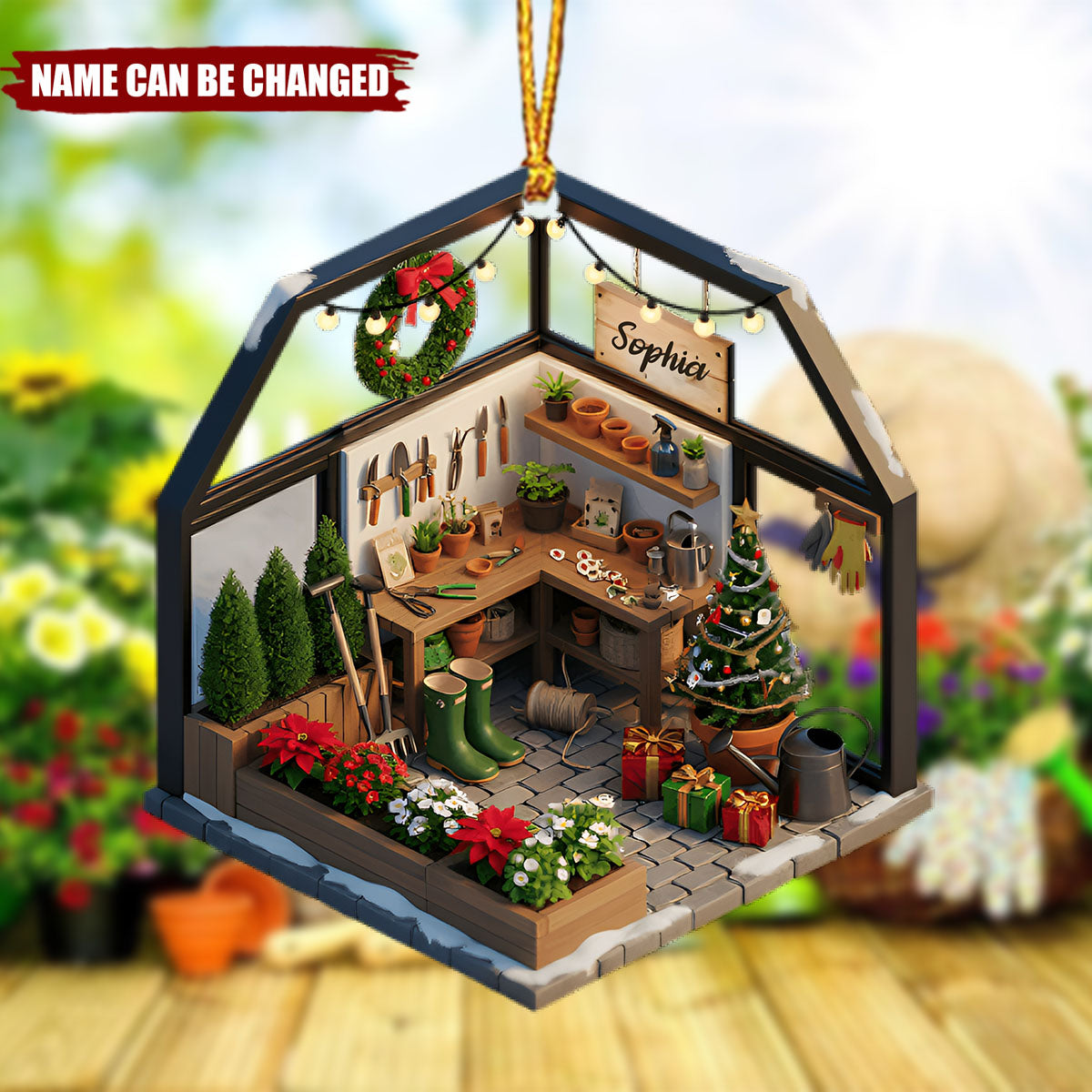 Gardening Miniature Christmas Ornament - Personalized Gifts For Garden Lovers