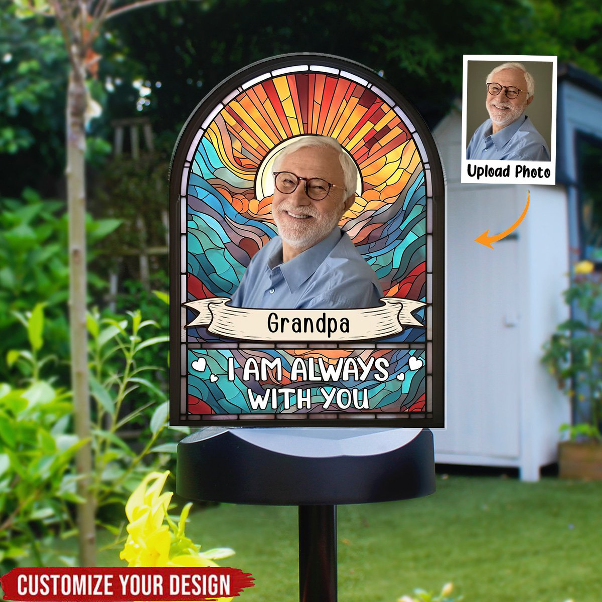 I'm Always With You - Personalized Photo Solar Light