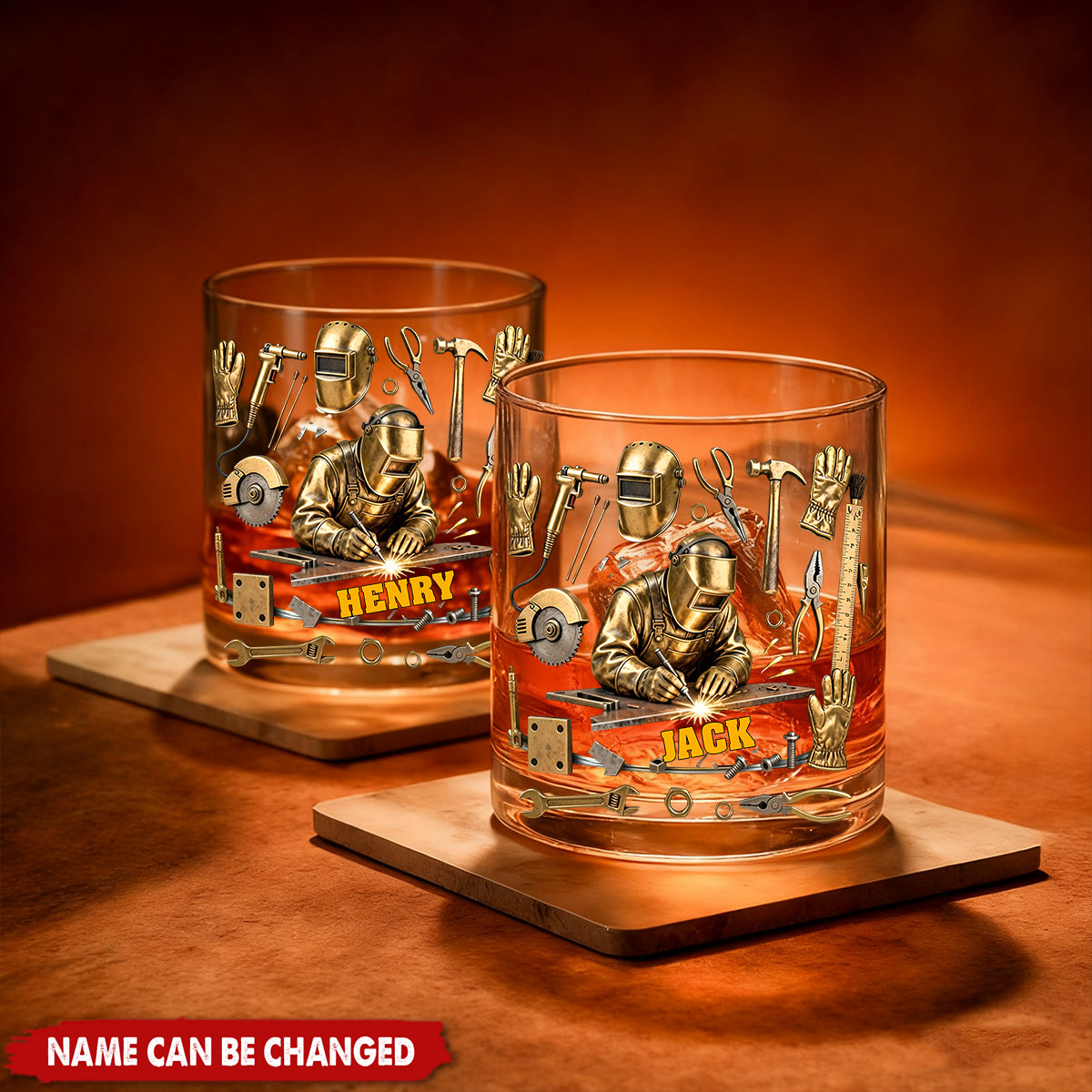 Strong Welder - Personalized Welder Whiskey Glass