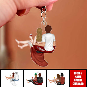 My Favorite Place - Personalized Acrylic Keychain - Christmas Gift For Couple