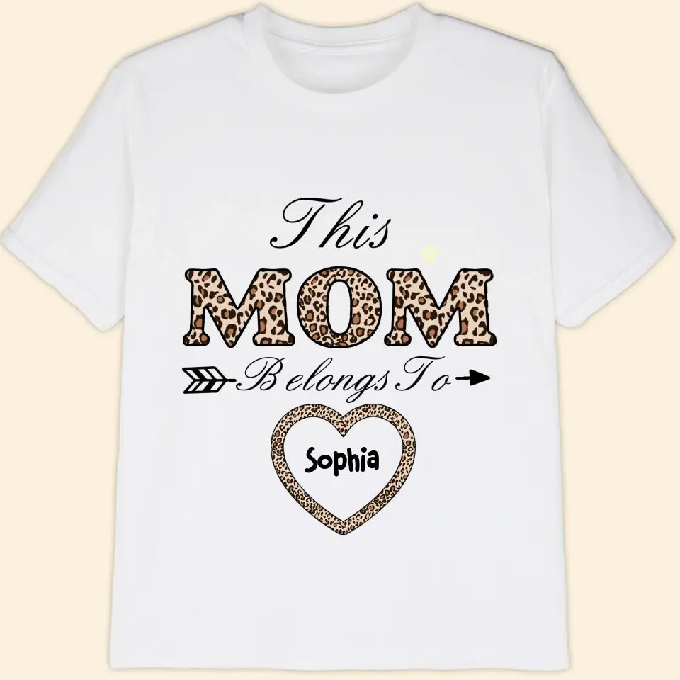 Personalized T-shirt Customized This Grandma Mom Belongs To Shirts