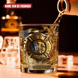 Awesome Firefighter - Personalized Whisky Glass