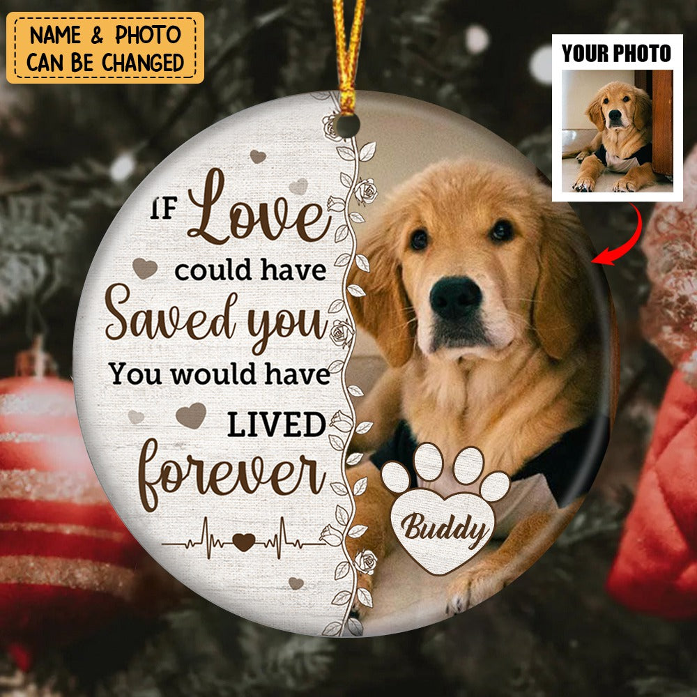 Always On Our Minds Forever In Our Hearts - Personalized Ceramic Photo Ornament