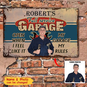 Full Service Garage - Personalized Metal Photo Sign