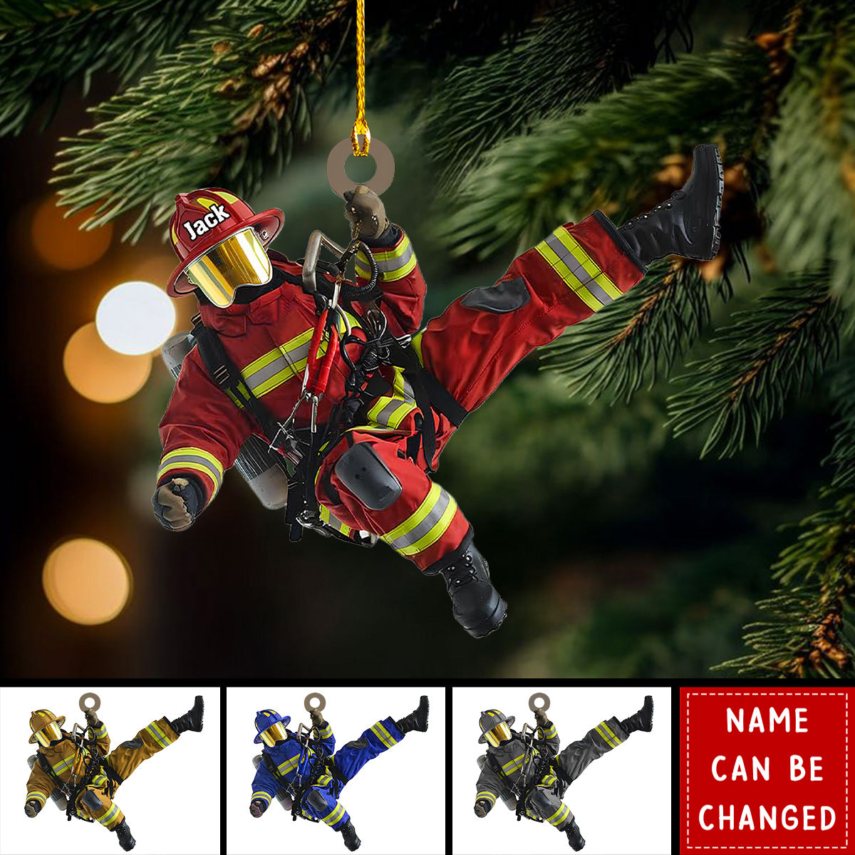 Personalized Firefighter Ornaments - Gifts For Firefighter