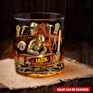 Strong Welder - Personalized Welder Whiskey Glass