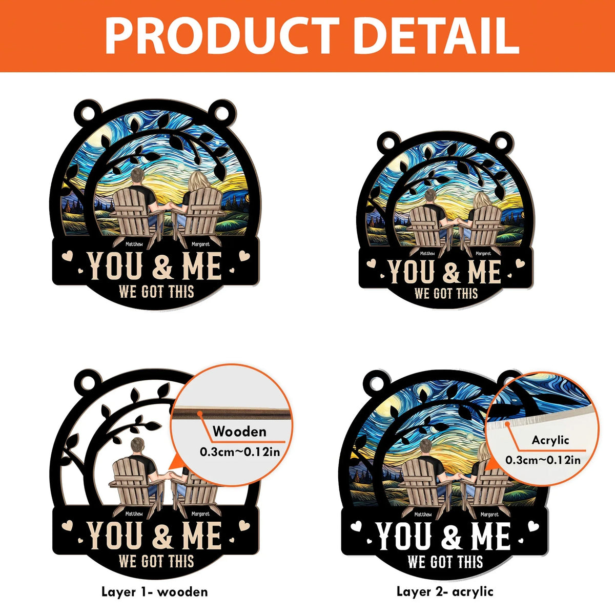 Annoying Each Other Since - Personalized Window Hanging Suncatcher Ornament