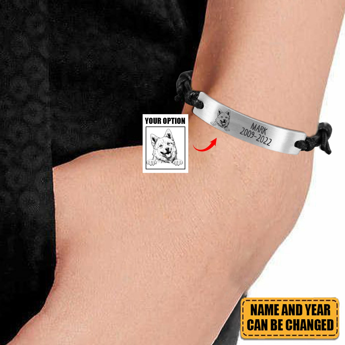 Dog Dad Personalized Gift,Pet Bracelet Gift For Dog Dad,Gifts From Dog, Pet Memorial Gift