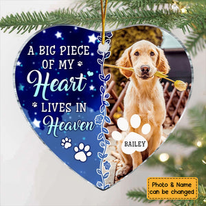 Memorial Gift For Pet Lovers Heart Ornament