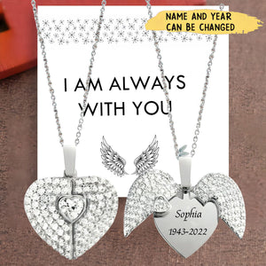 Engraved Heart Necklace Personalized Memorial Gift