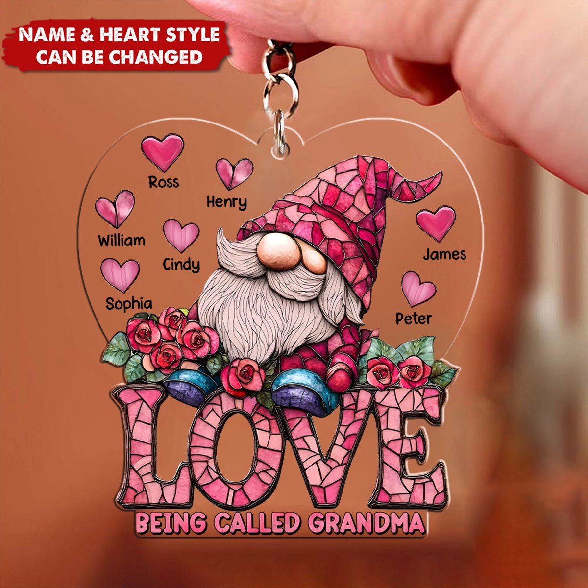 Love Being Called Grandma Personalized Acrylic Keychain - Gift Idea For Nana