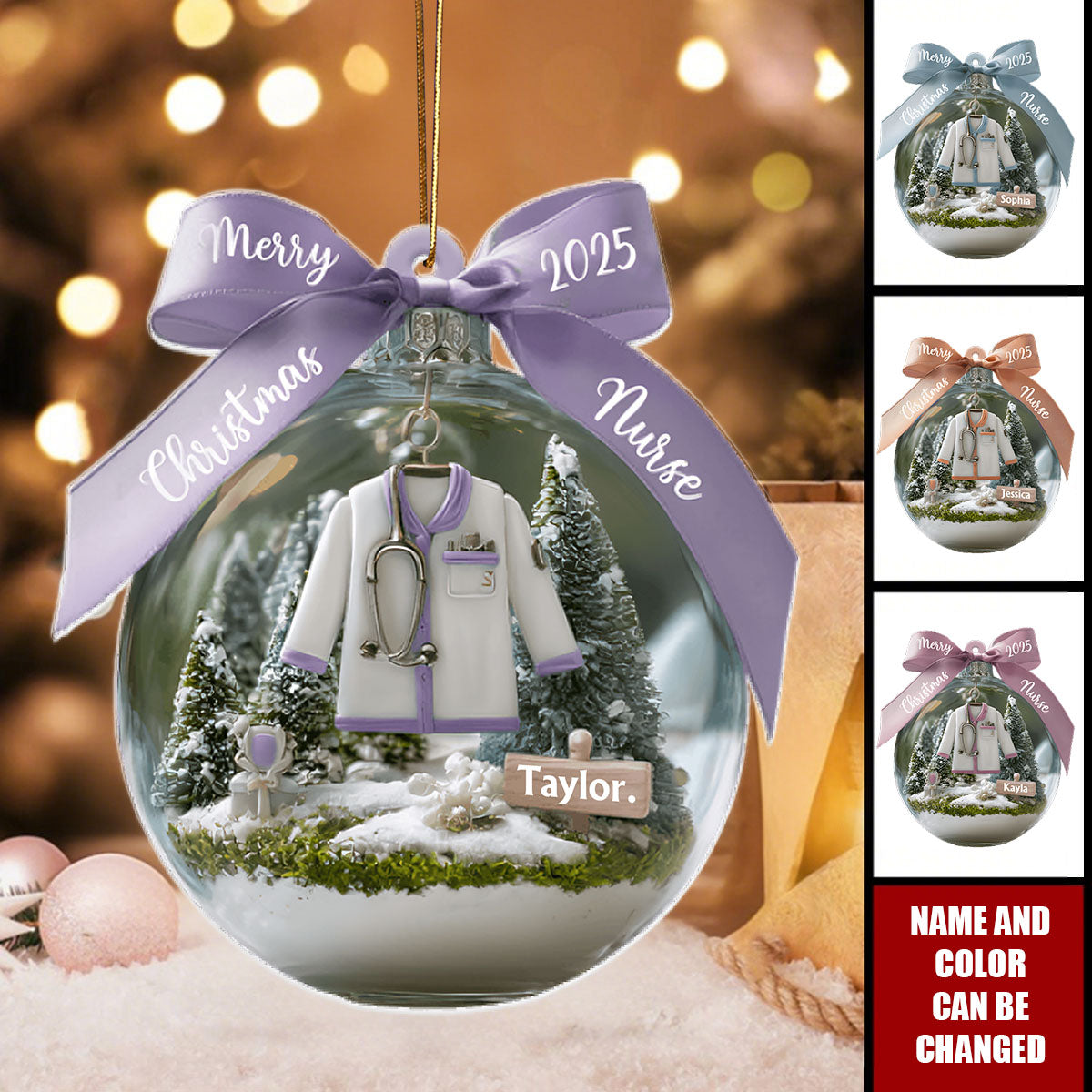 Awesome Nurse - Personalized Christmas Acrylic Ornament
