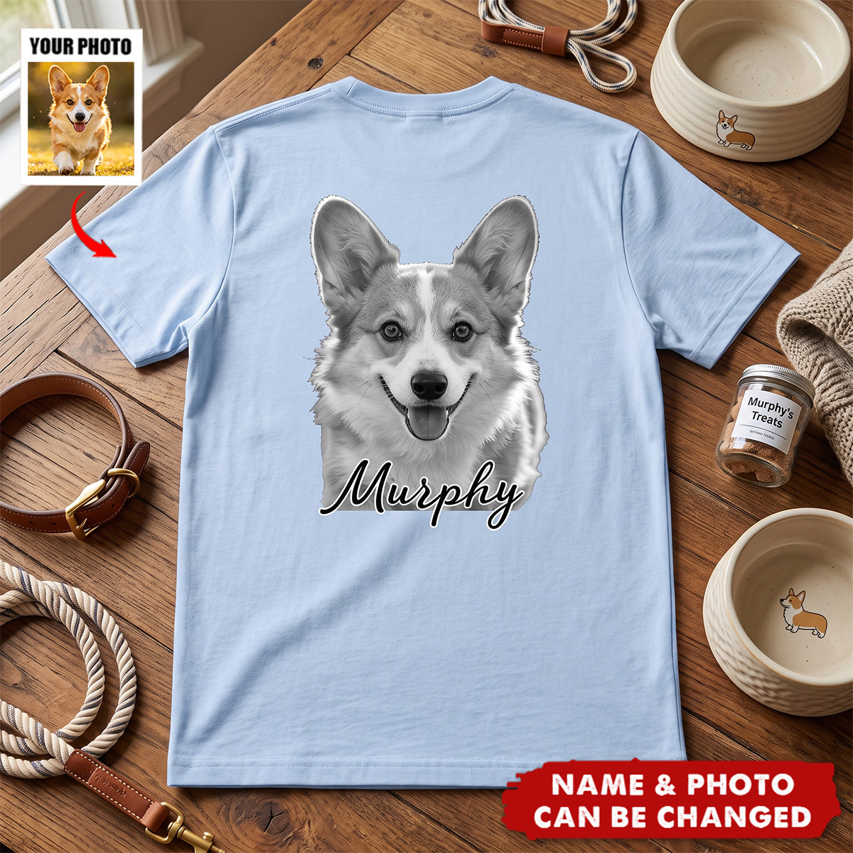 Custom Photo Unisex T-shirt - Personalized Birthday Gifts For Dog Cat Lovers