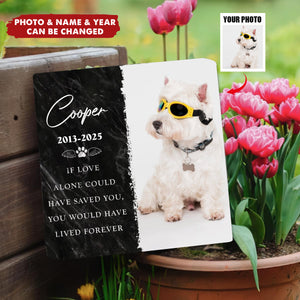 Deeply Loved - Custom Photo Square Shaped Memorial Stone - Pet Memorial Sympathy Gifts