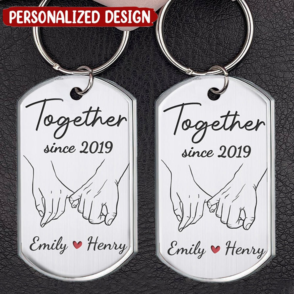 All I See Is You - Couple Personalized Custom Keychain - Gift For Husband Wife, Anniversary