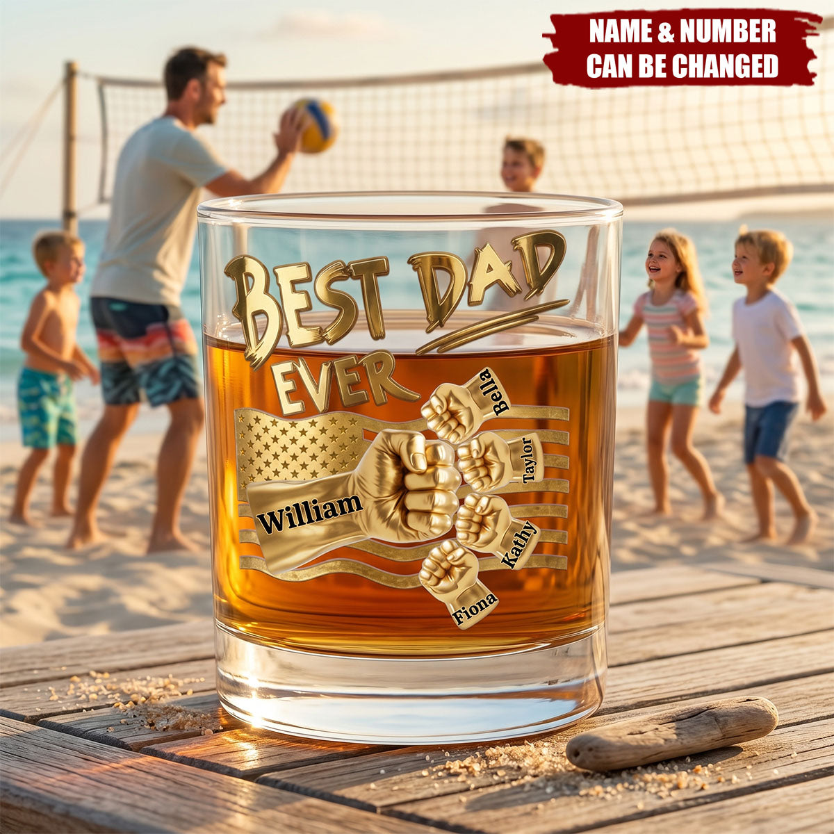 Power Fist Drinking Whiskey Glass - Personalized Gifts For Dads