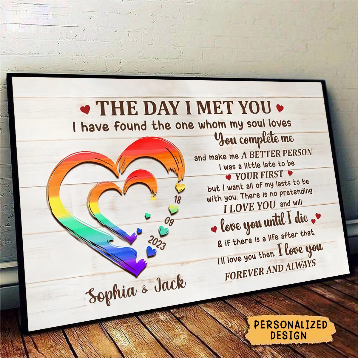 For Couple The Day I Met You I Have Found The One Whom My Soul Loves Poster