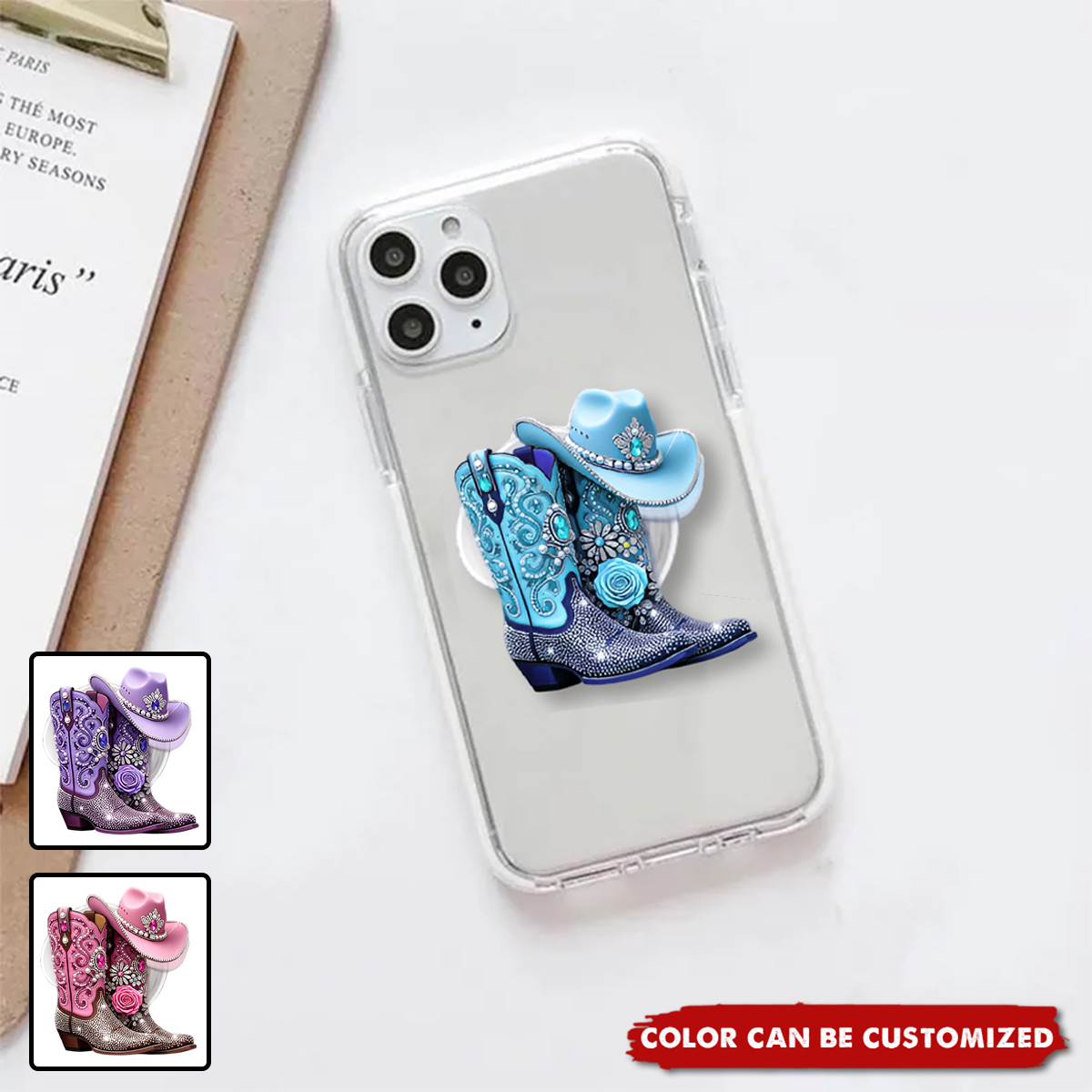 Cowgirl Boots - Personalized Phone Grip