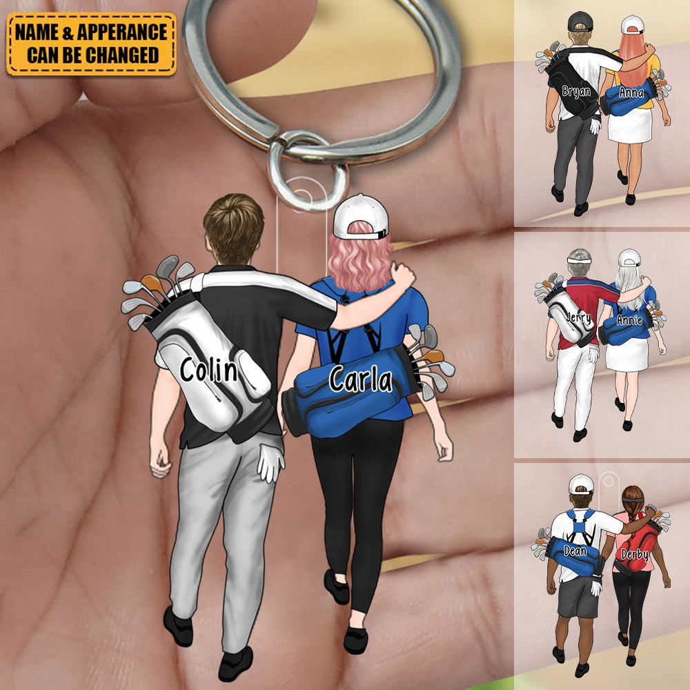 Golf Couple For Life - Personalized Acrylic Keychain, Gifts For Golf Lovers
